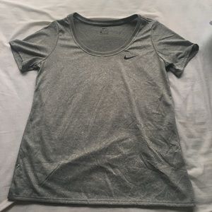Gray Nike Dri Fit Medium Scoop neck active shirt